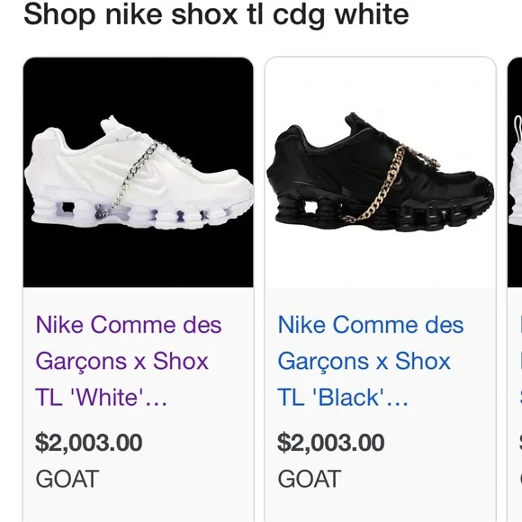 COMME des GARÇONS x Nike Shox TL 箱あり Comme des Garcons Add Some Serious Sauce to the Nike Shox TL